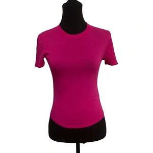 Zara Hot Pink Tee. Small. Like new!